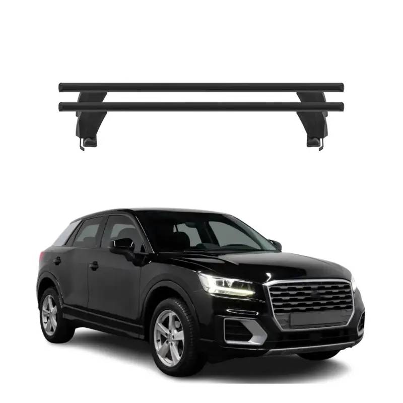 Kracherpreis Menabo Dachträger Grundtäger für Audi Q2 2017-2026 50kg Aluminium Schwarz 2 tlg
