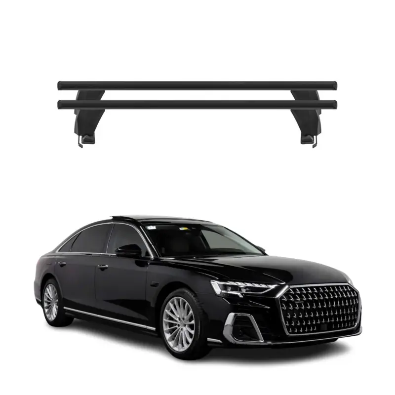 Menabo Dachträger Grundtäger für Audi A8 Limo 2018-2026 50kg Alu Schwarz 2 tlg Sale