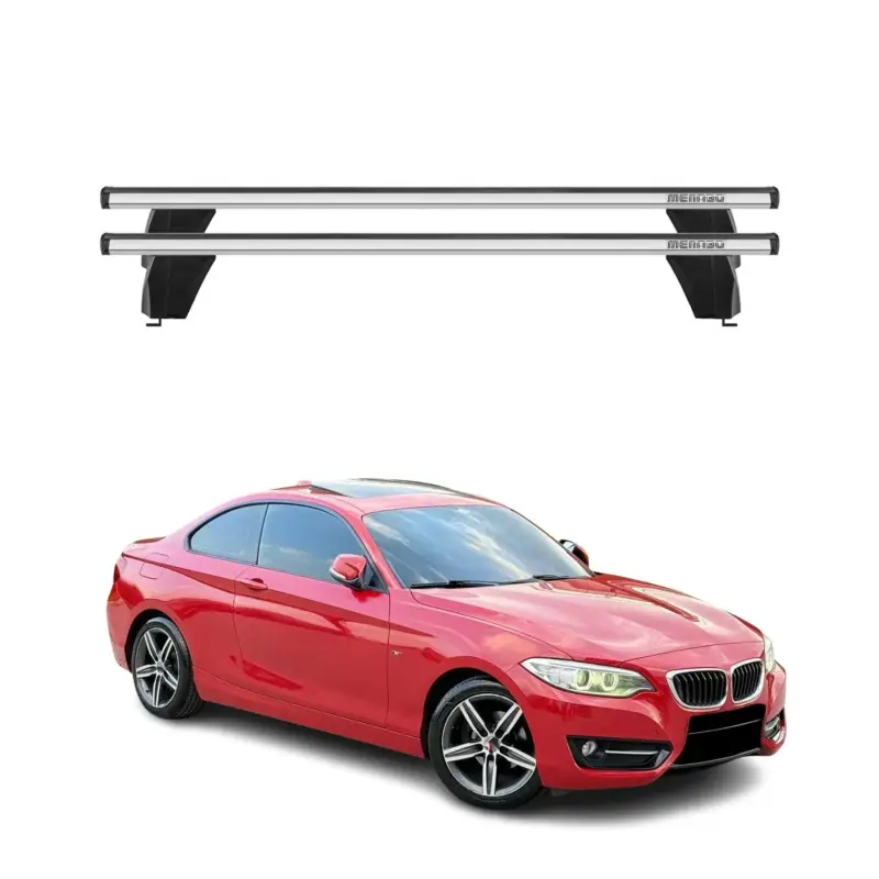 Schnäppchen Menabo Dachträger Grundtäger für BMW 2er F22 Coupe 2012-2021 75kg Alu Silber 2x