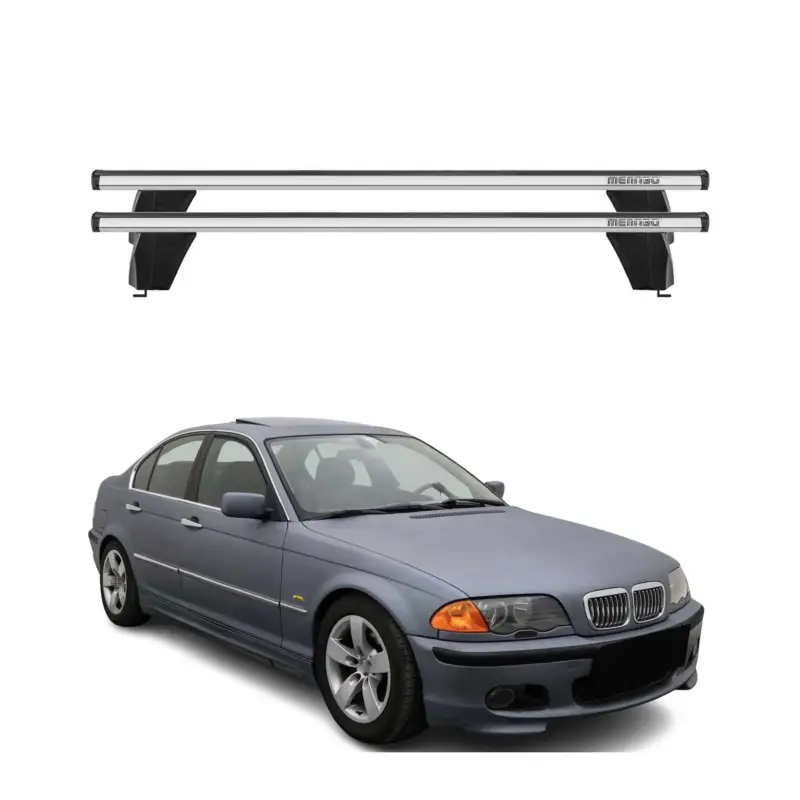 Heißes Angebot Menabo Dachträger Grundtäger für BMW 3er E46 Limo 1998-2007 75kg Alu Silber 2x