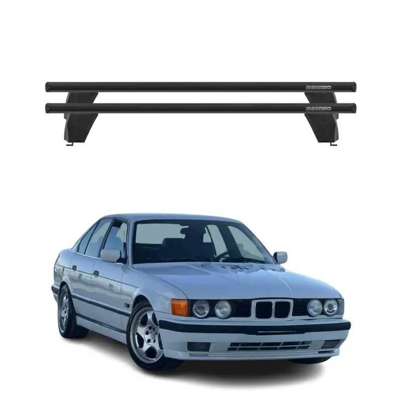 Menabo Dachträger Grundtäger für BMW 5er E39 Limo 1995-2003 75kg Alu Schwarz 2x Kracherpreis