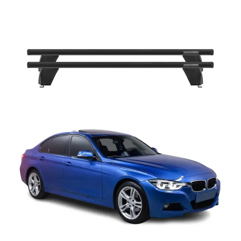 Saisonangebot Menabo Dachträger Grundtäger für BMW 3er F30 2012-2019 75kg Alu Schwarz 2 tlg