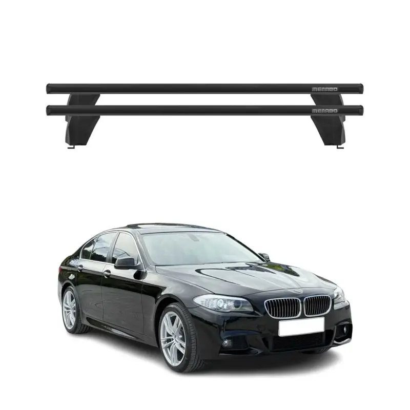 Markenprodukt Menabo Dachträger Grundtäger für BMW 5er F10 Limo 2010-2016 75kg Alu Schwarz 2x
