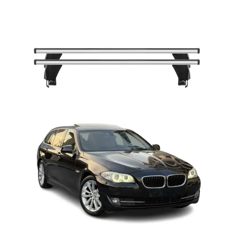 Menabo Dachträger Grundtäger für BMW 5er F11 Touring 2009-2017 50kg Alu Grau 2x Solange Der Vorrat Reicht