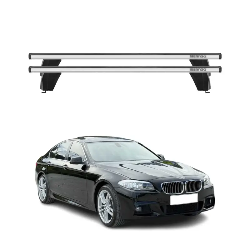 Menabo Dachträger Grundtäger für BMW 5er F10 Limo 2010-2016 75kg Alu Silber 2x Abverkauf