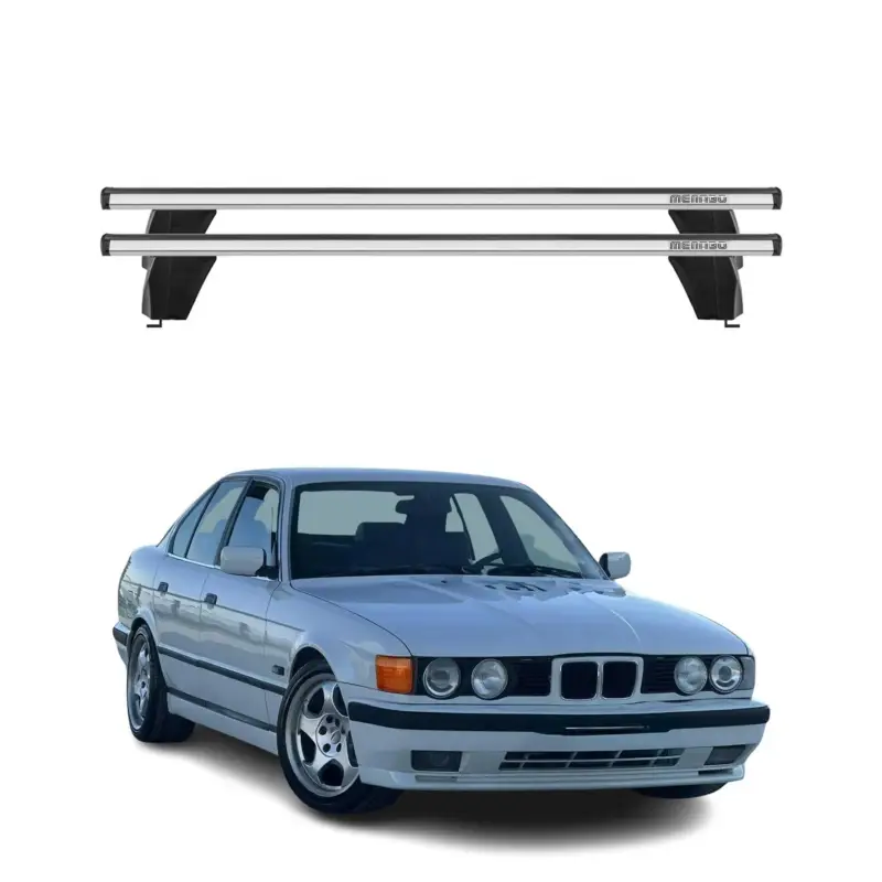 Sonderangebot Menabo Dachträger Grundtäger für BMW 5er E39 Limo 1995-2003 75kg Alu Silber 2x