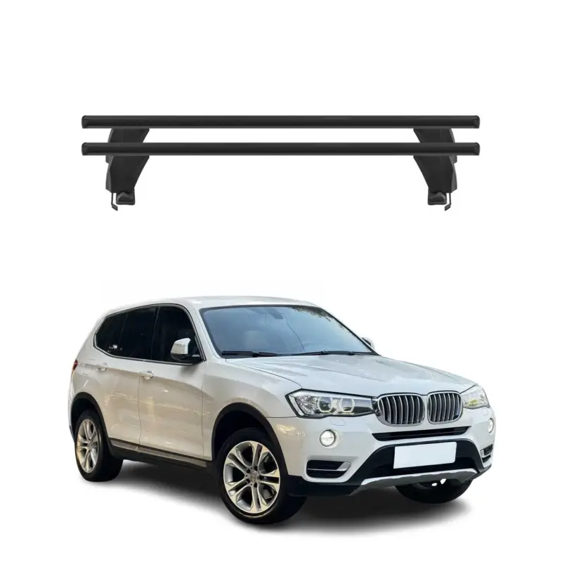 Markenware Menabo Dachträger Grundtäger für BMW X3 F25 2010-2017 50kg Alu Schwarz 2 tlg