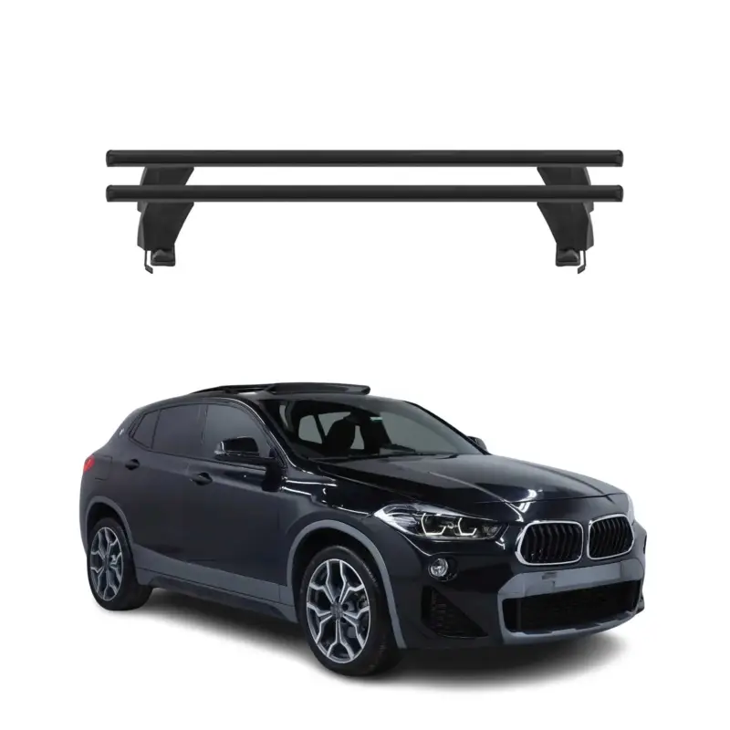 Menabo Dachträger Grundtäger für BMW X2 F39 2018-2023 50kg Alu Schwarz 2 tlg Direkt Vom Hersteller