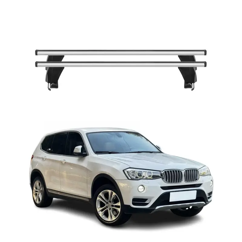 Neu Menabo Dachträger Grundtäger für BMW X3 F25 2010-2017 50kg Alu Silber 2 tlg