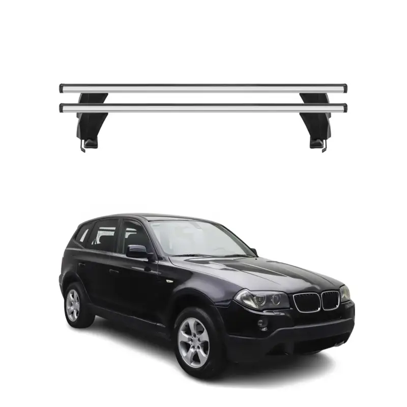Menabo Dachträger Grundtäger für BMW X3 E83 2003-2010 50kg Alu Silber 2 tlg Letzte Chance