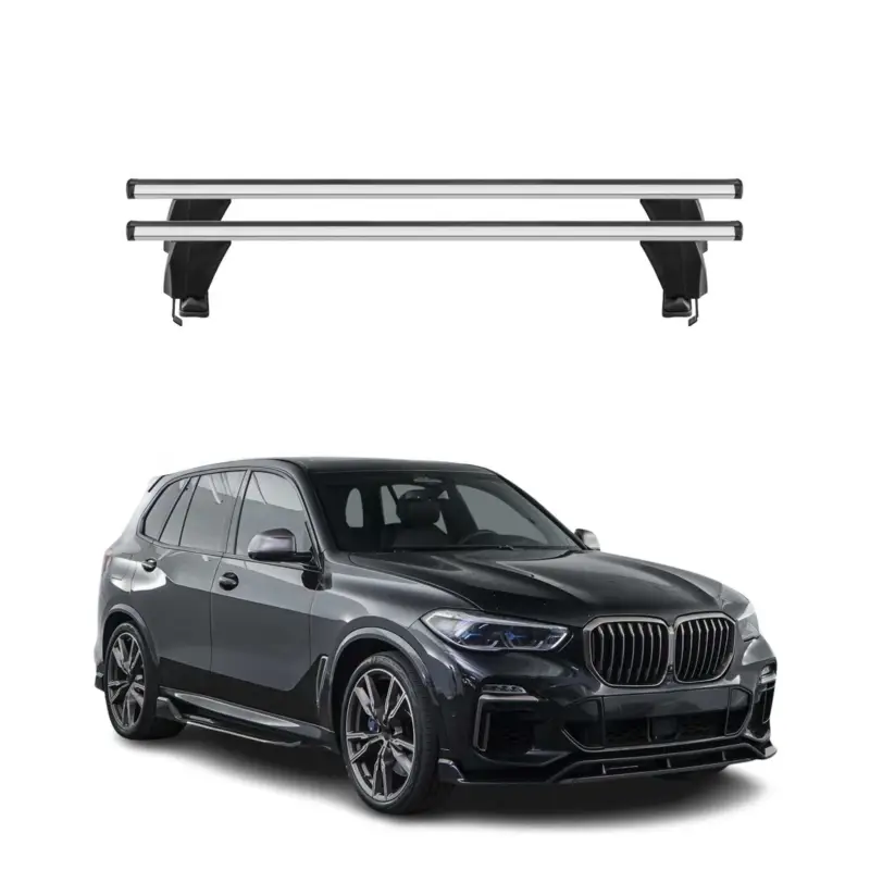 Garantierte Lieferung Menabo Dachträger Grundtäger für BMW X5 G05 2019-2026 50kg Alu Silber 2 tlg