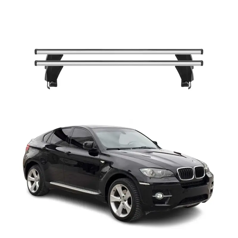 Menabo Dachträger Grundtäger für BMW X6 E71 E72 2007-2014 50kg Alu Silber 2 tlg Neu