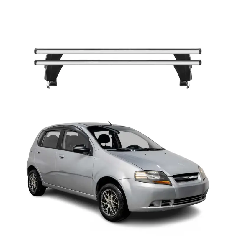 Menabo Dachträger Grundtäger für Chevrolet Aveo T250 2005-2011 50kg Alu Grau 2x Top-Angebot