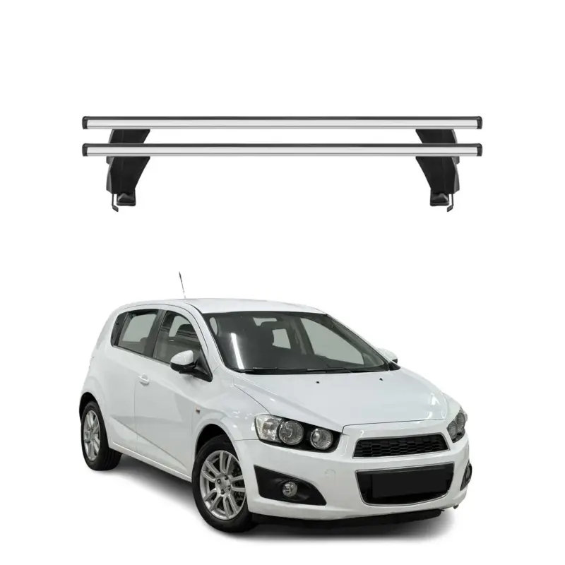 Menabo Dachträger Grundtäger für Chevrolet Aveo T300 2011-2020 50kg Alu Grau 2x Markenware