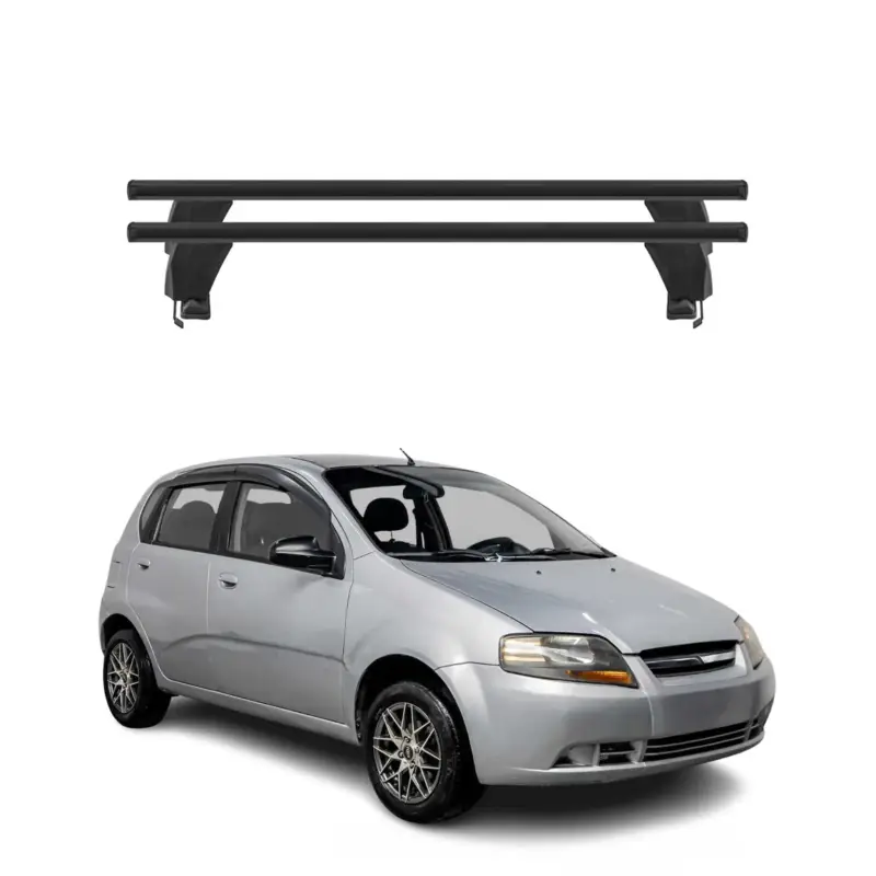 Menabo Dachträger Grundtäger für Chevrolet Aveo T250 2005-2011 50kg Alu Schwarz Schnäppchen