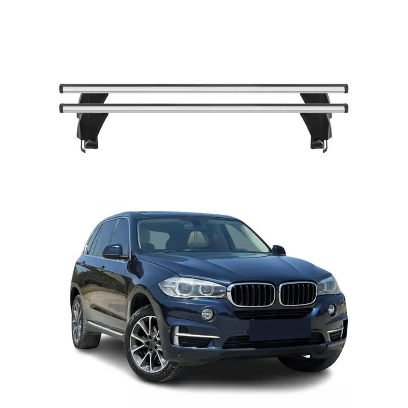 Menabo Dachträger Grundtäger für BMW X5 F15 2013-2018 50kg Alu Silber 2 tlg Sale