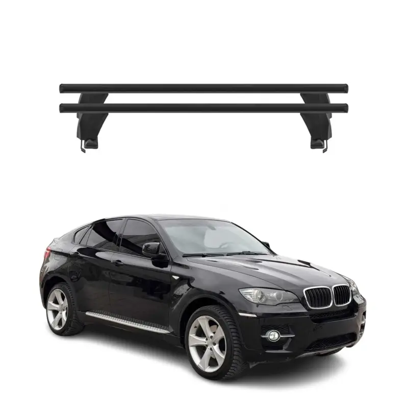 Neue Kollektion Menabo Dachträger Grundtäger für BMW X6 E71 E72 2007-2014 50kg Alu Schwarz 2 tlg