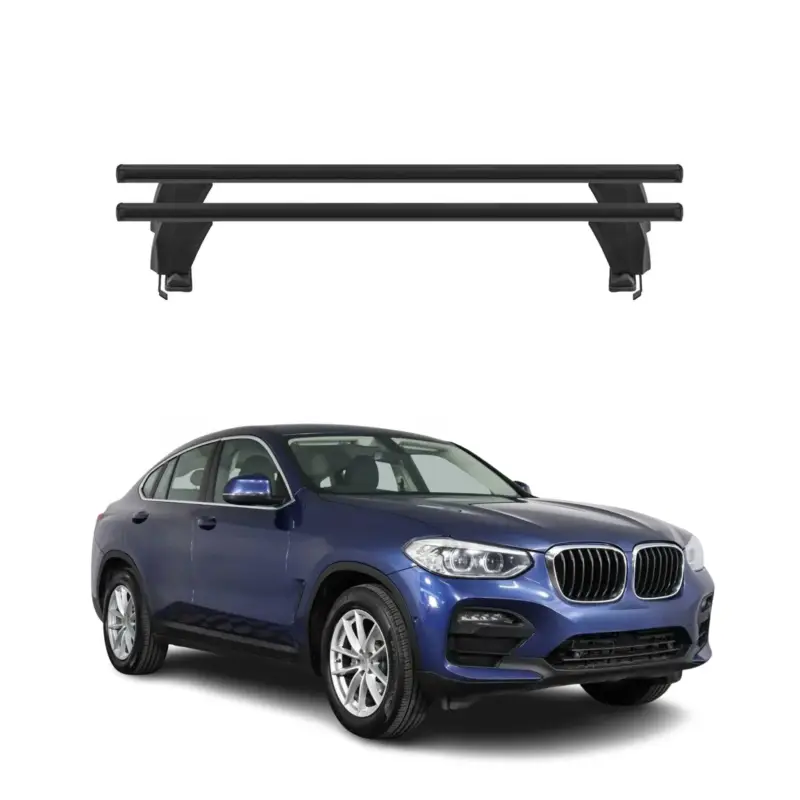 Menabo Dachträger Grundtäger für BMW X4 G02 2018-2025 50kg Alu Schwarz 2 tlg Markenprodukt