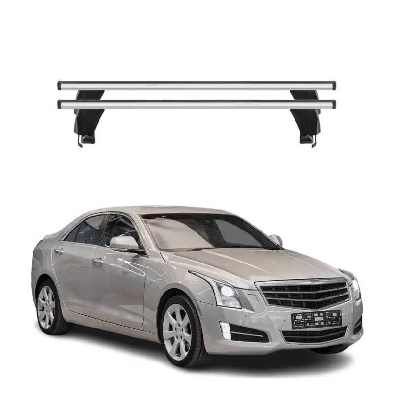 Menabo Dachträger Grundtäger für Cadillac ATS 2013-2019 50kg Alu Silber 2 tlg Nur Heute