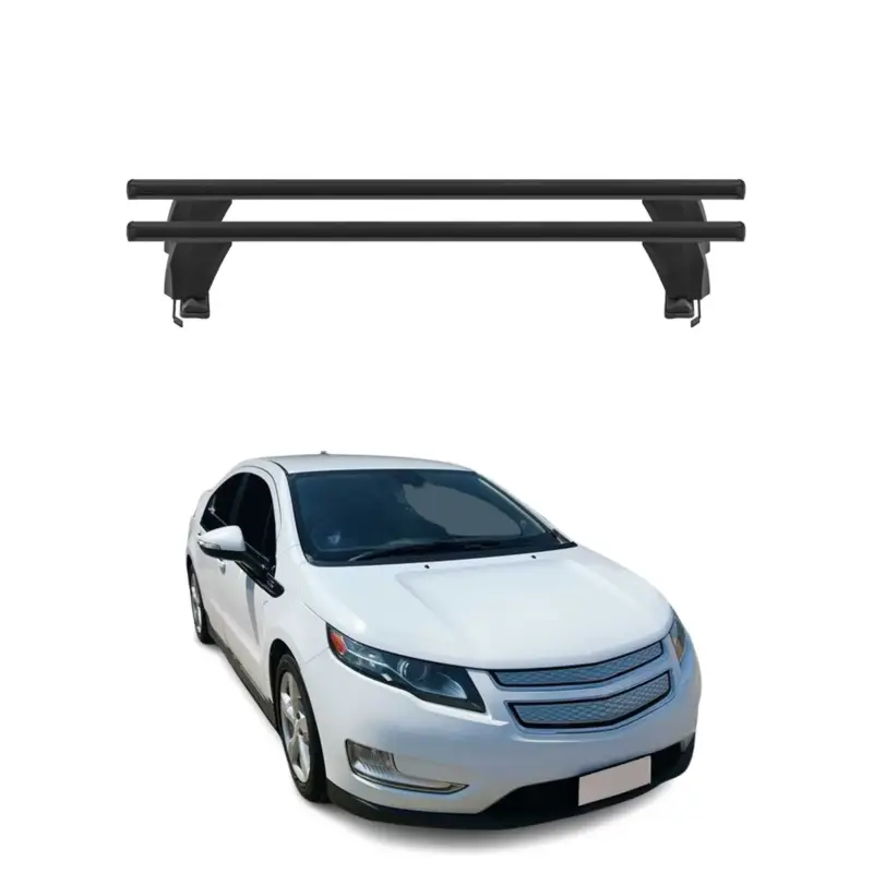 Menabo Dachträger Grundtäger für Chevrolet Volt 2010-2015 50kg Alu Schwarz 2 tlg Bestpreis