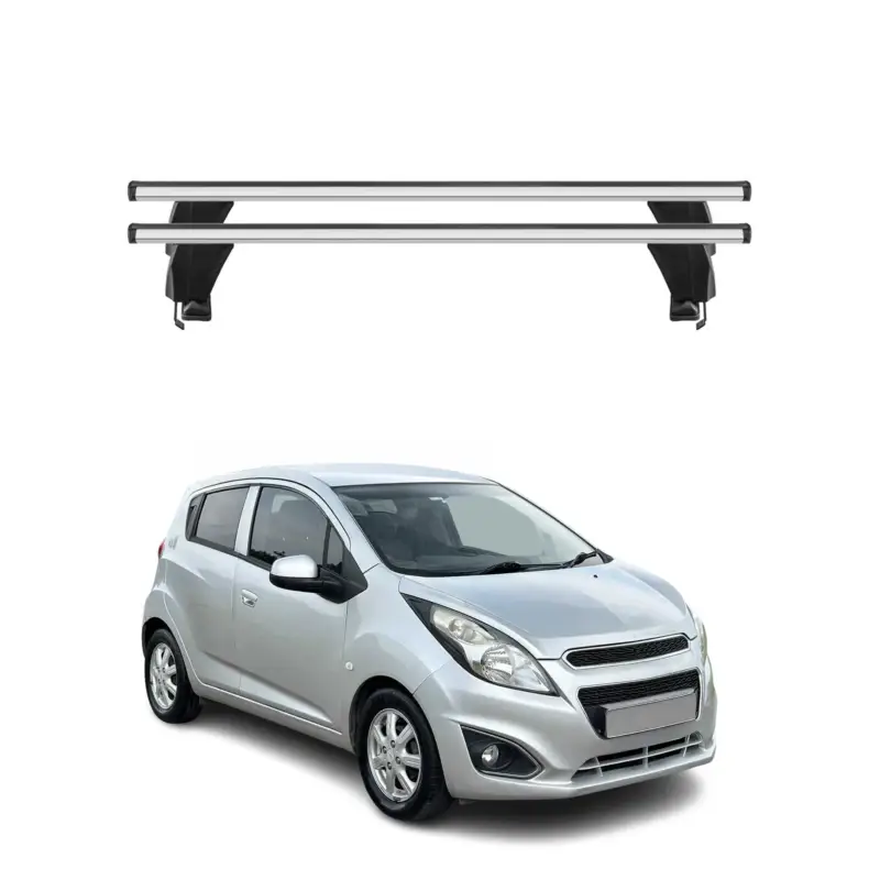Kracherpreis Menabo Dachträger Grundtäger für Chevrolet Spark M400 2015-2022 50kg Alu Grau 2x