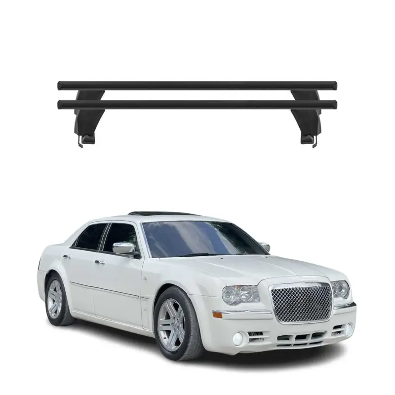 Menabo Dachträger Grundtäger für Chrysler 300C 2005-2010 50kg Alu Schwarz 2 tlg Solange Der Vorrat Reicht