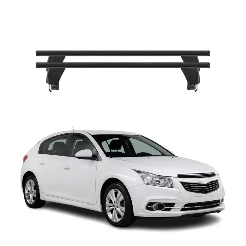 Menabo Dachträger für Chevrolet Cruze 2009-2016 Schrägheck 50kg Alu Schwarz 2x Wochenendangebot