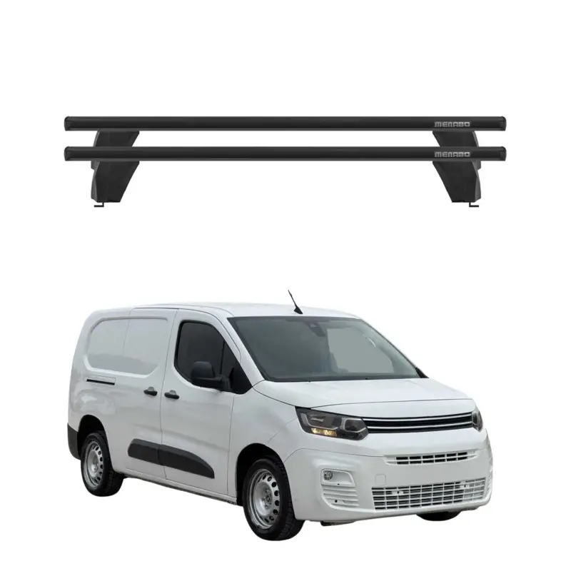 Menabo Dachträger Grundtäger für Citroen Berlingo 2018-2026 75kg Alu Schwarz 2x Sonderangebot