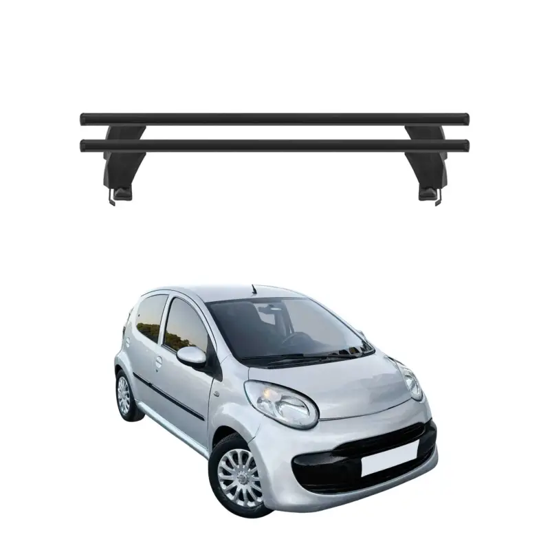 Menabo Dachträger Grundtäger für Citroen C1 2005-2022 50kg Alu Schwarz 2 tlg Echt
