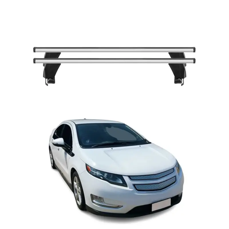 Menabo Dachträger Grundtäger für Chevrolet Volt 2010-2015 50kg Alu Silber 2 tlg Sonderangebot