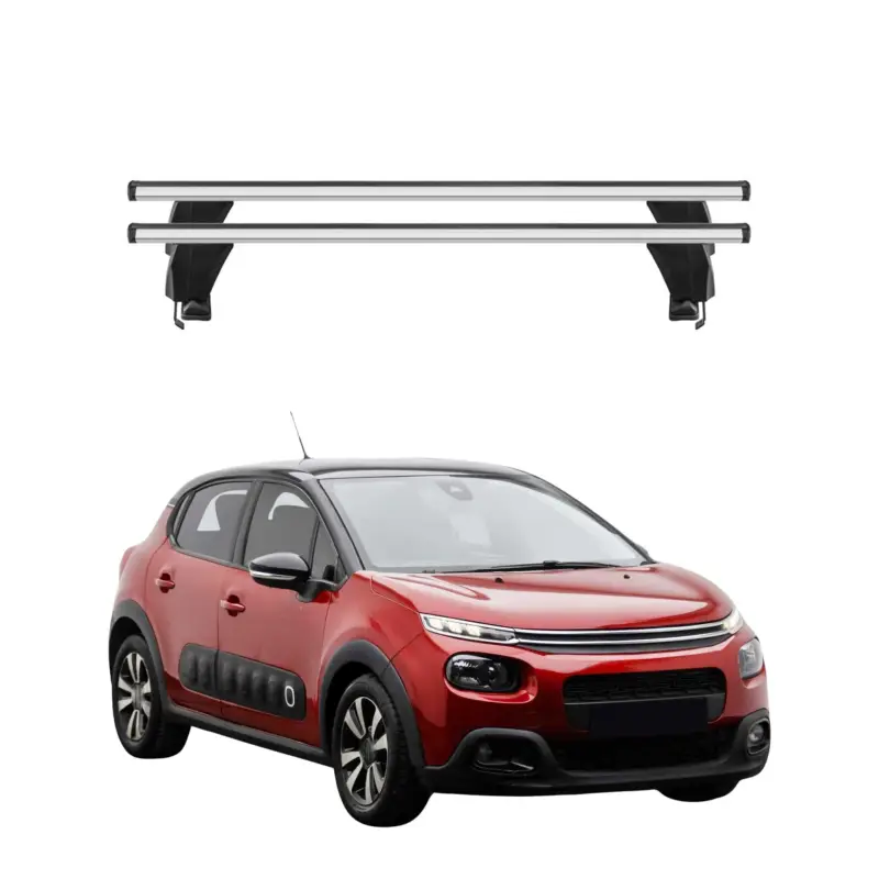 Menabo Dachträger Grundtäger für Citroen C3 2016-2024 50kg Alu Silber 2 tlg Kracherpreis