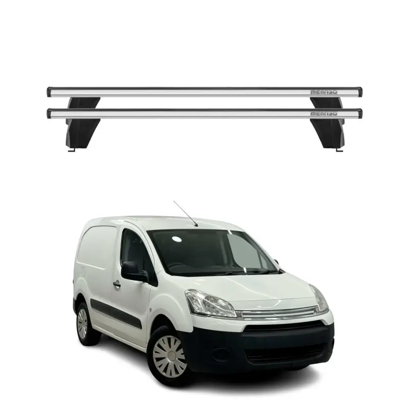 Menabo Dachträger Grundtäger für Citroen Berlingo 2008-2018 75kg Alu Silber 2x Meistverkauft