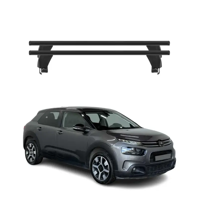 Menabo Dachträger Grundtäger für Citroen C4 Cactus 2018-2024 50kg Alu Schwarz 2x Neu Im Sortiment