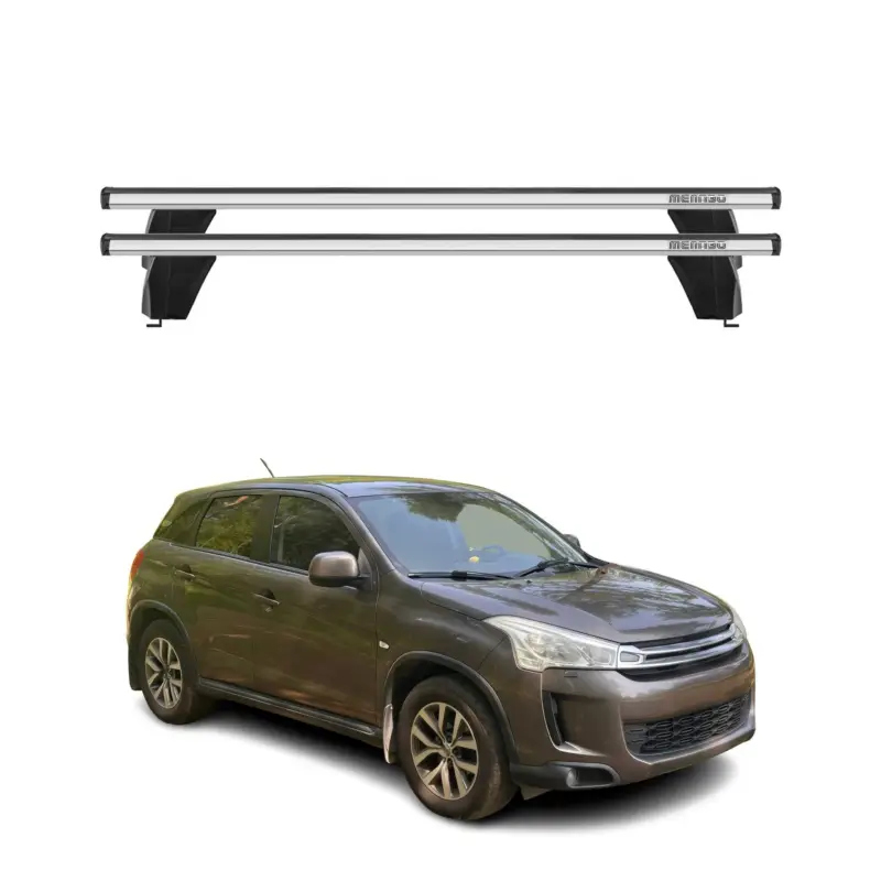 Top-Seller Menabo Dachträger Grundtäger für Citroen C4 Aircross 2012-2017 75kg Alu Grau 2x