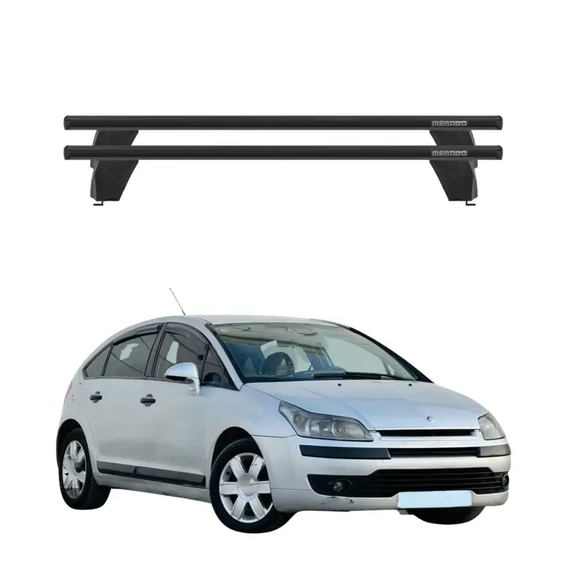 Nur Heute Menabo Dachträger Grundtäger für Citroen C4 2004-2010 75kg Alu Schwarz 2 tlg