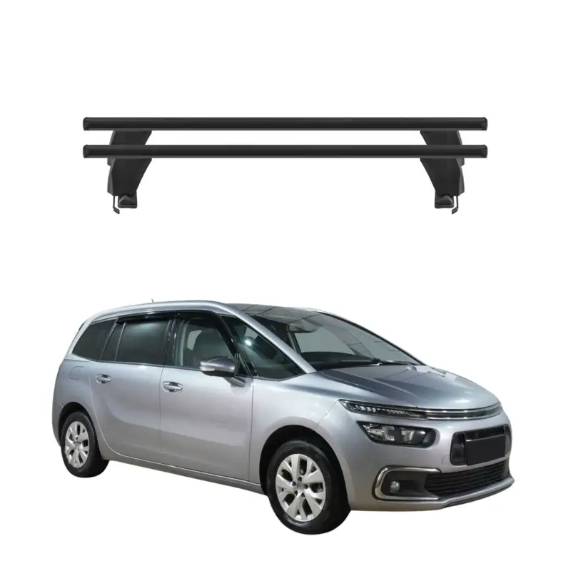 Bestseller Menabo Dachträger für Citroen C4 Spacetourer 2018-2024 50kg Alu Schwarz 2x