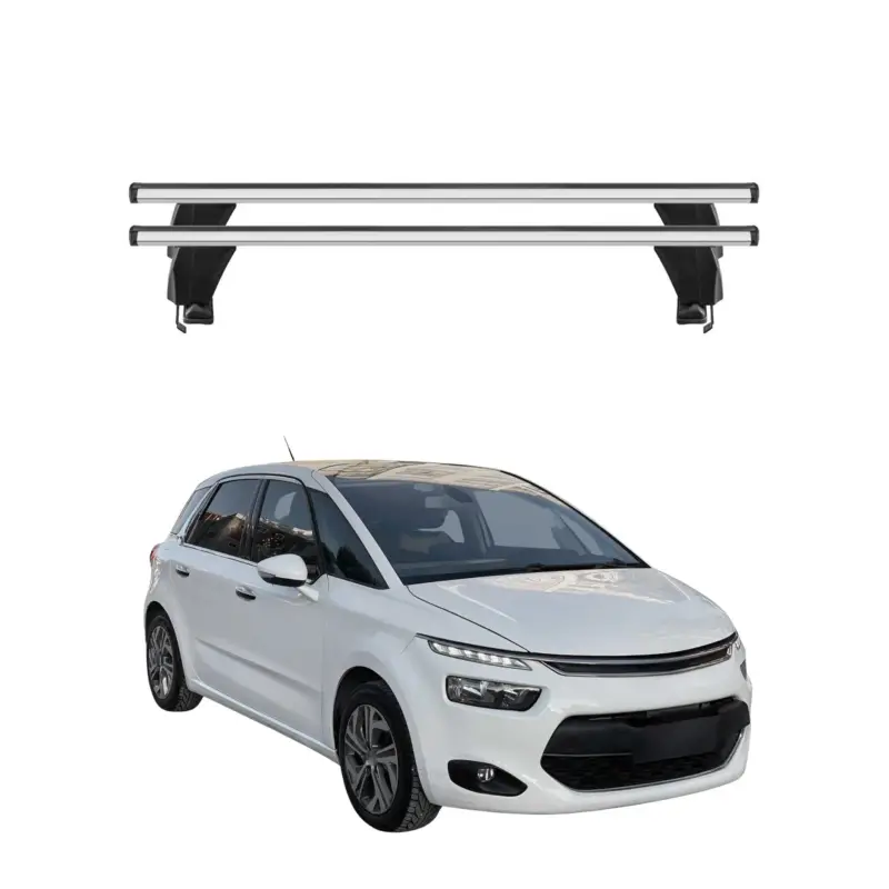 Menabo Dachträger Grundtäger für Citroen C4 Picasso 2013-2018 50kg Alu Silber 2x Günstig