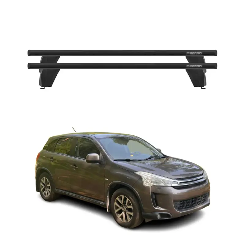 Menabo Dachträger Grundtäger für Citroen C4 Aircross 2012-2017 75kg Alu Schwarz Neue Kollektion