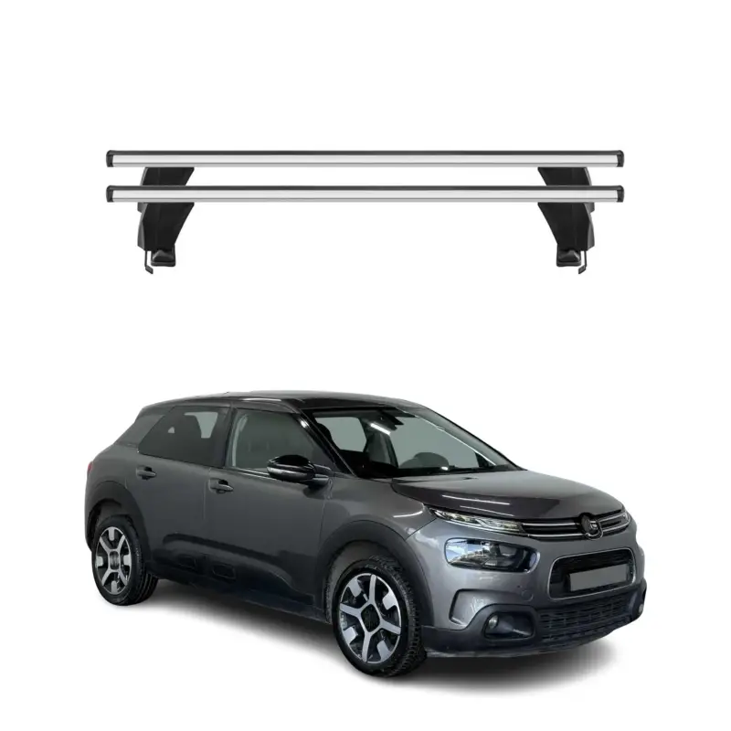 Neue Ware Menabo Dachträger Grundtäger für Citroen C4 Cactus 2018-2024 50kg Alu Silber 2x