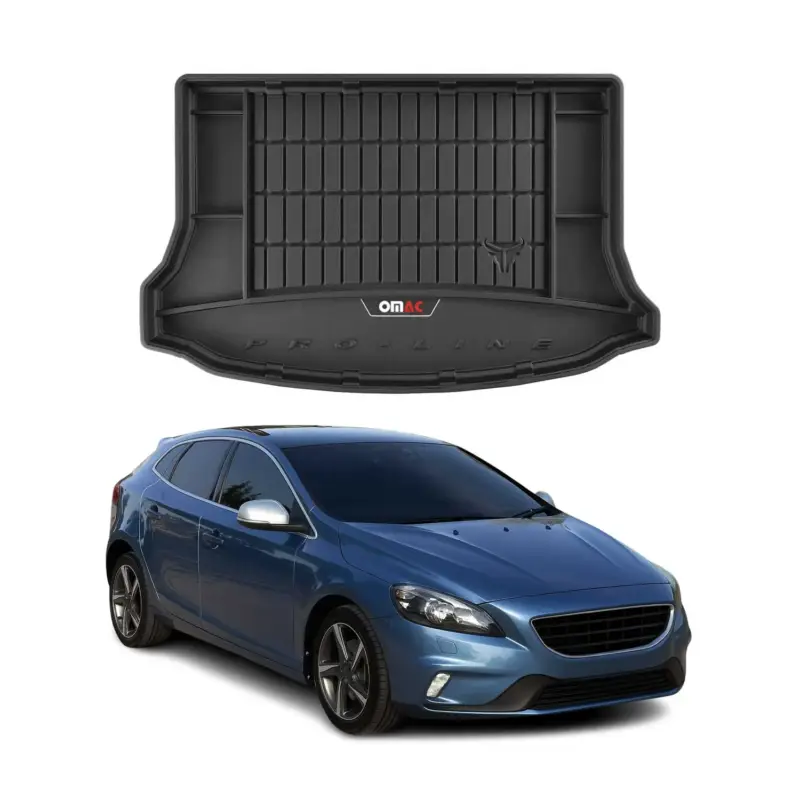 OMAC Gummi Kofferraumwanne für Volvo V40 2012-2019 TPE Laderaumwanne Schwarz Neu Im Sortiment