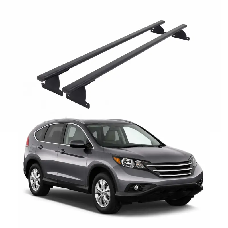 Sichere Zahlung Dachträger Grundtäger für Honda CR-V IV 2013-2018 75kg Stahl Schwarz 2 tlg