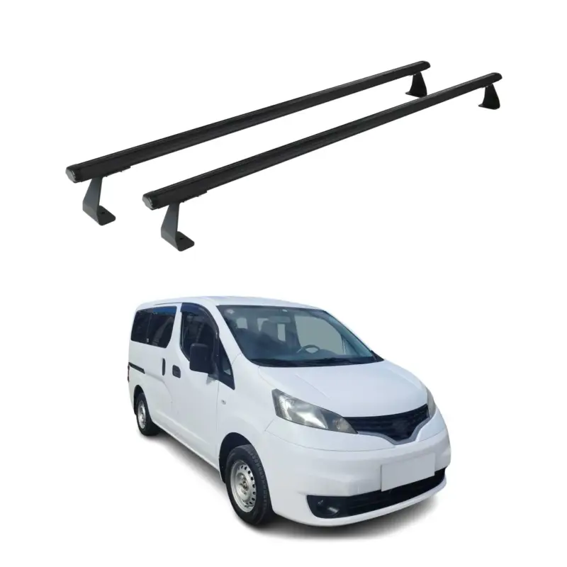 Meistverkauft Dachträger Grundtäger für Nissan NV200 2009-2020 75kg Aluminium Schwarz 2tlg