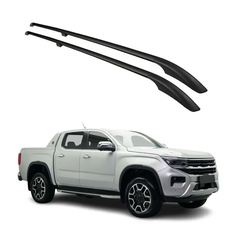 Dachreling Relingträger für VW Amarok 2023-2026 Double Cab Alu Schwarz 2 tlg Must-Have