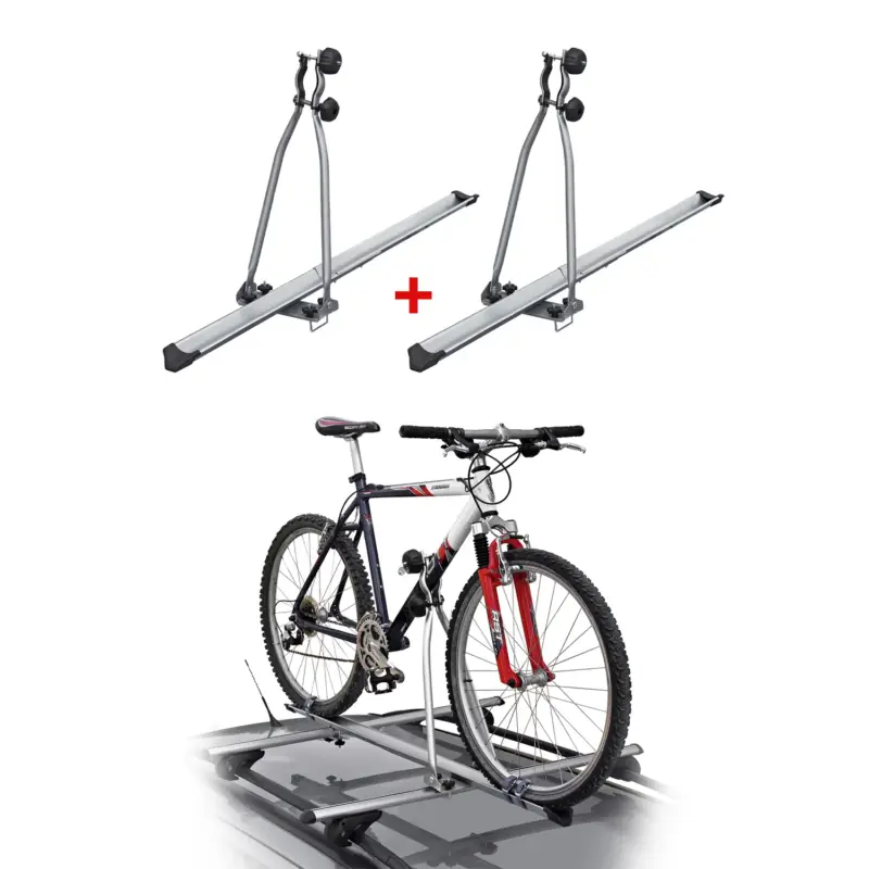 Menabo Fahrradträger Huggy Dachfahrradträger für Fahrrad bis 15kg ABE Stahl 2tlg Knallerangebot
