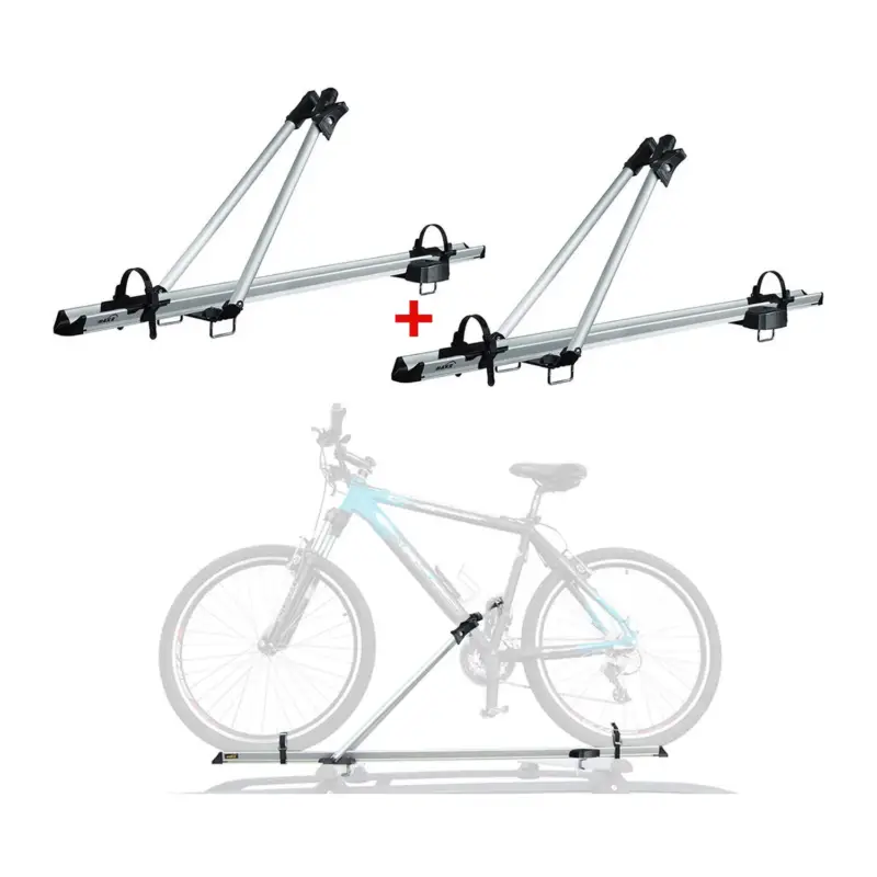 Fahrradträger Dachfahrradträger bis 17kg Aluminium Silber Fahrradhalter 2tlg Preiswert