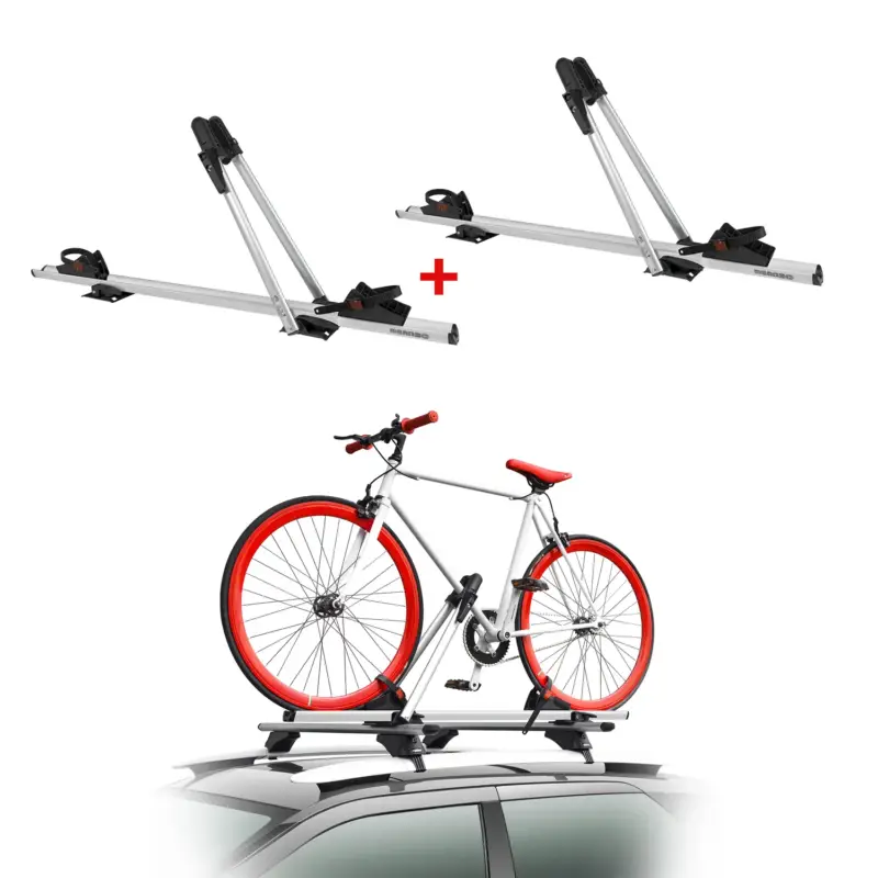 Menabo Fahrradträger Juza Dachfahrradträger für Fahrrad bis 15kg ABE Alu 2tlg Rabatt