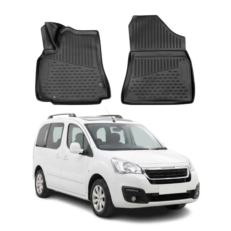 Neue Ware Gummimatten Fußmatten für Peugeot Partner Tepee 2015-2018 Facelift TPE Schwarz