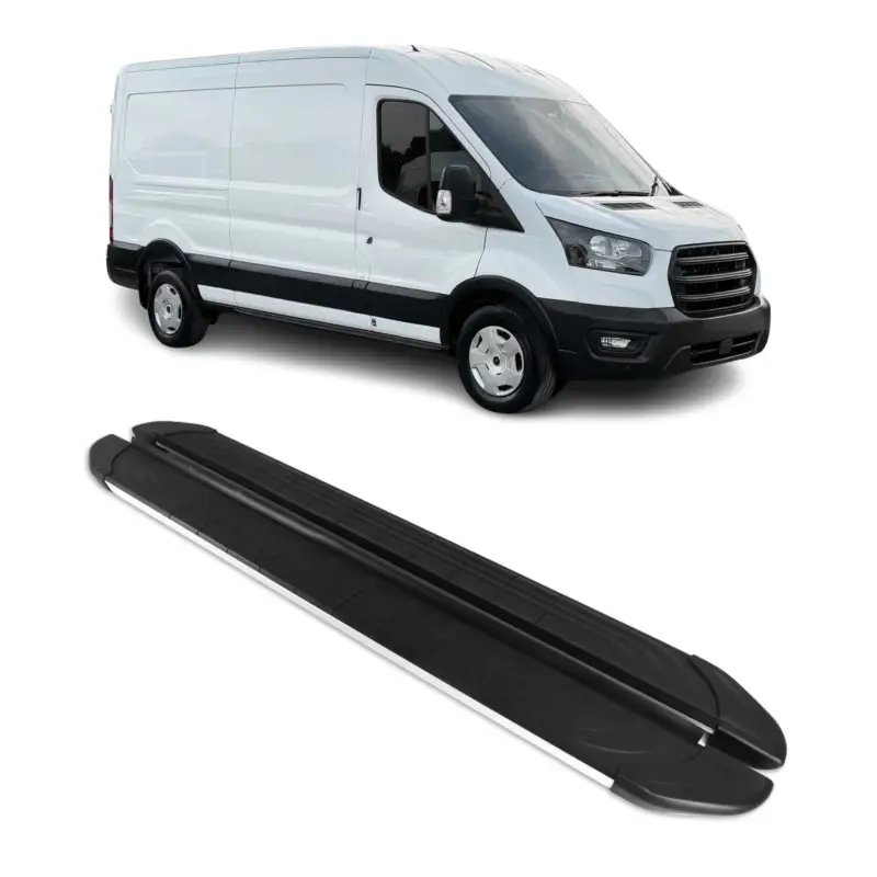 Trittbretter Seitenschweller für Ford e-Transit 2022-2026 L3 Aluminium Silber Top-Angebot