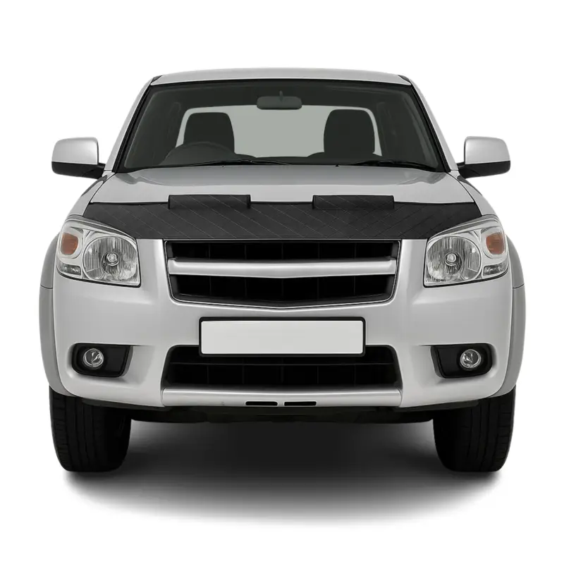 Neu Im Sortiment Bonnet Bra Haubenbra Steinschlagschutz für Ford Ranger II 2007-2009 Halb Schwarz