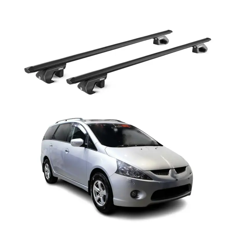 Schnäppchen Dachträger Grundtäger für Mitsubishi Grandis NA 2003-2011 90kg Alu Schwarz ABE